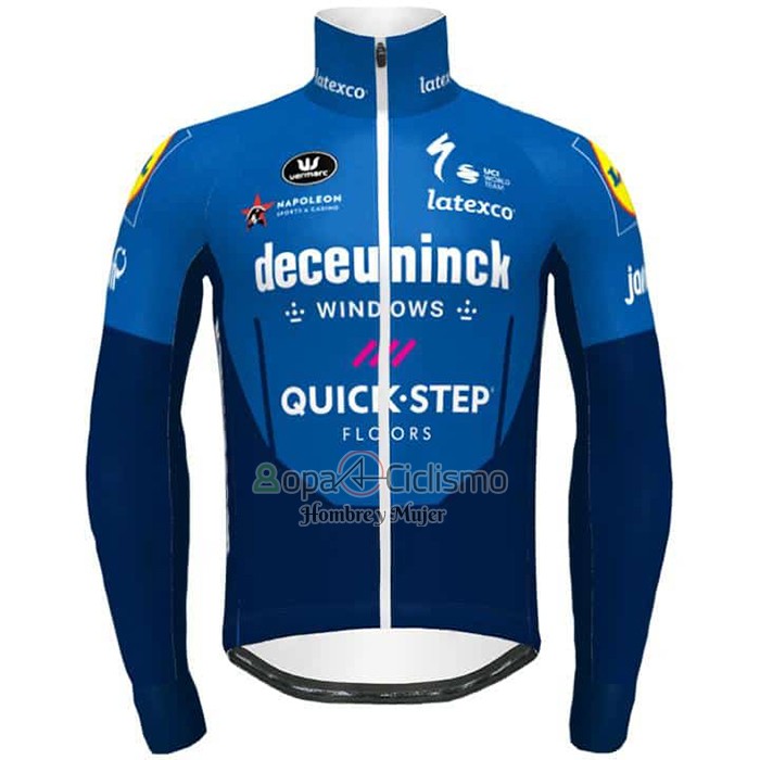 Deceuninck Quick Step Ropa Ciclismo Culotte Largo 2021 Mangas Largas Azul